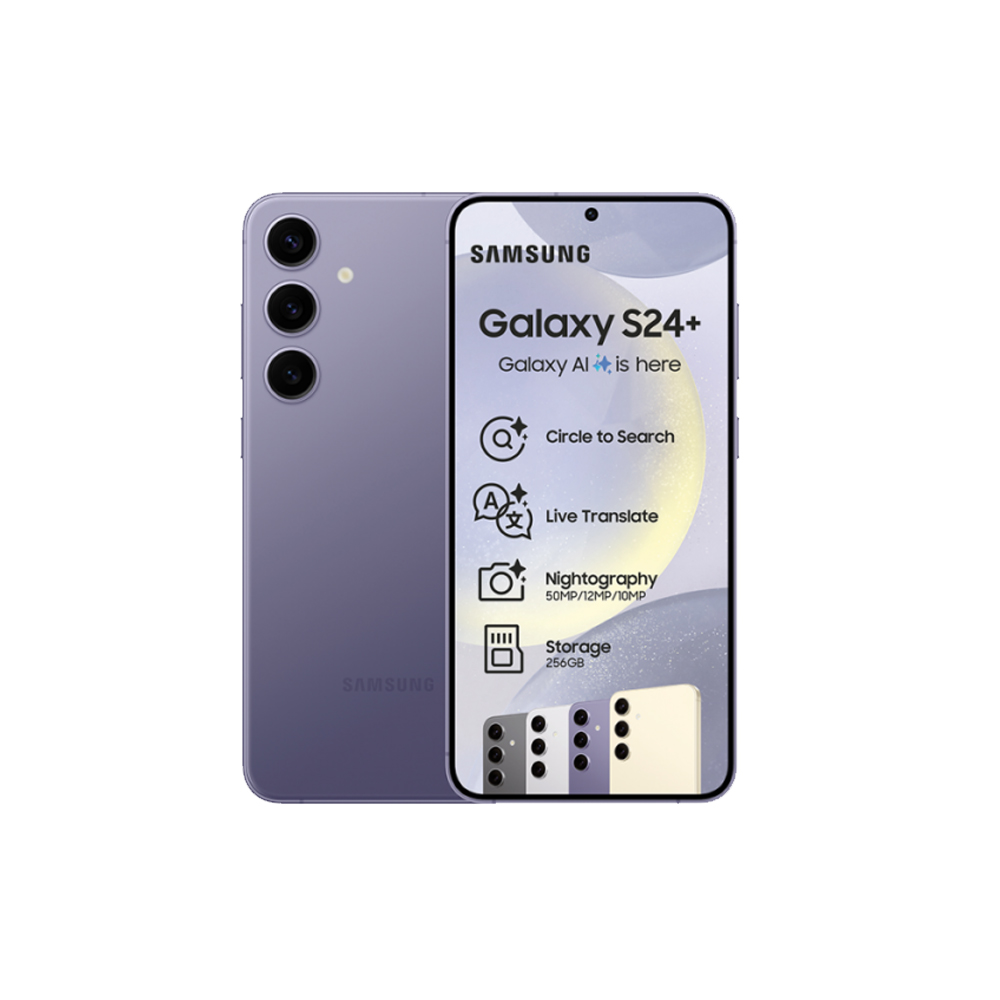 Samsung Galaxy S24 Plus 256GB Dual Sim Cobalt Violet – Sealed