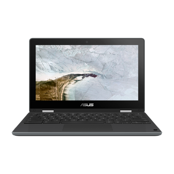 ASUS ChromeBook Flip C214M “Celeron N4000” 1.1GHz 4GB RAM 64GB HDD Cracked Screen Black