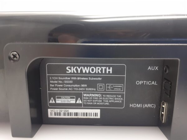 Skyworth 2.1CH Soundbar | No Subwoofer | Black - Image 6