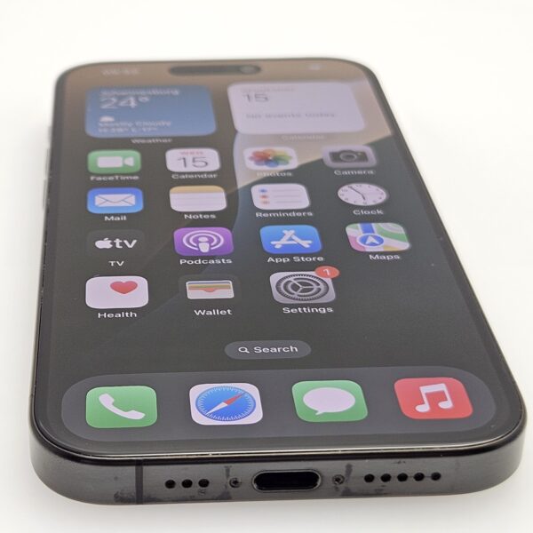 iPhone 15 Pro 128GB Black Titanium (12 Month Warranty) + Screen Protector Bundle Value: R200 - Image 3