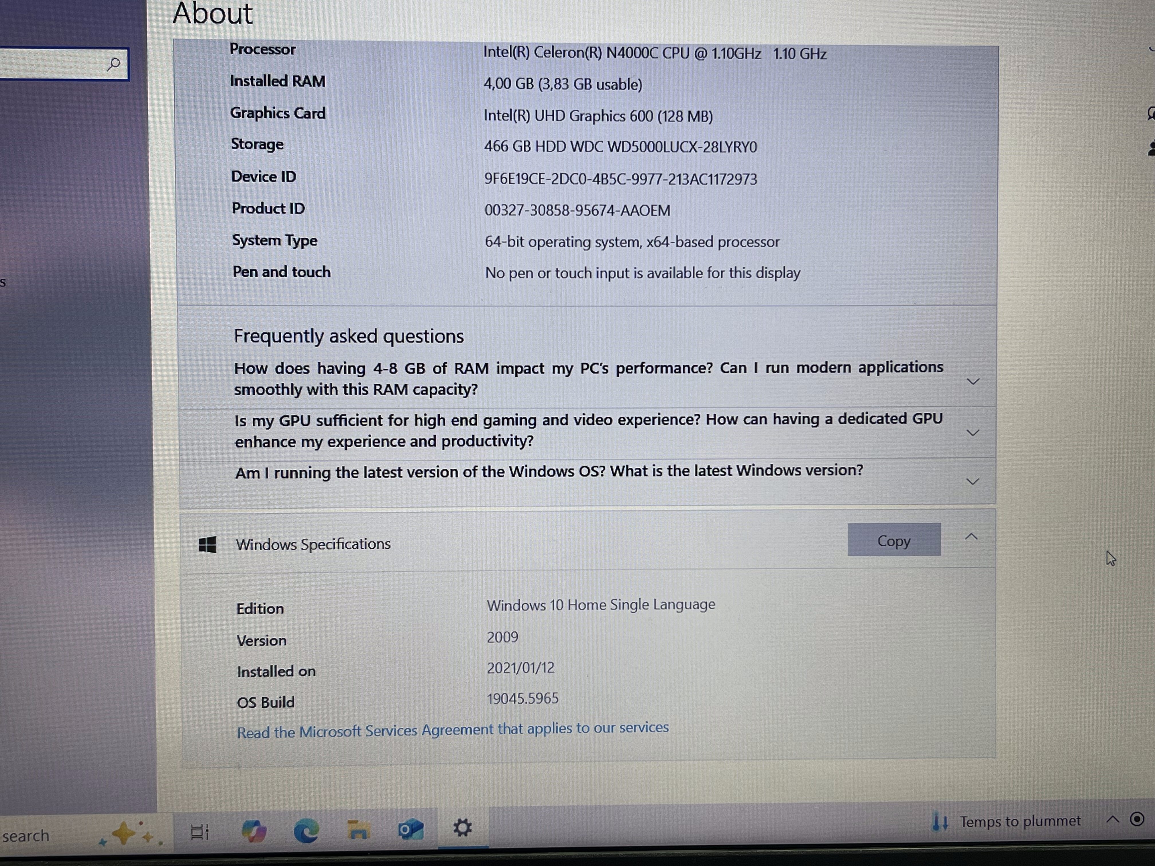 usei_5584bd80ページ Asus VivoBook X543M “Celeron N4000C” 1.10GHz 4GB RAM 500GB HDD