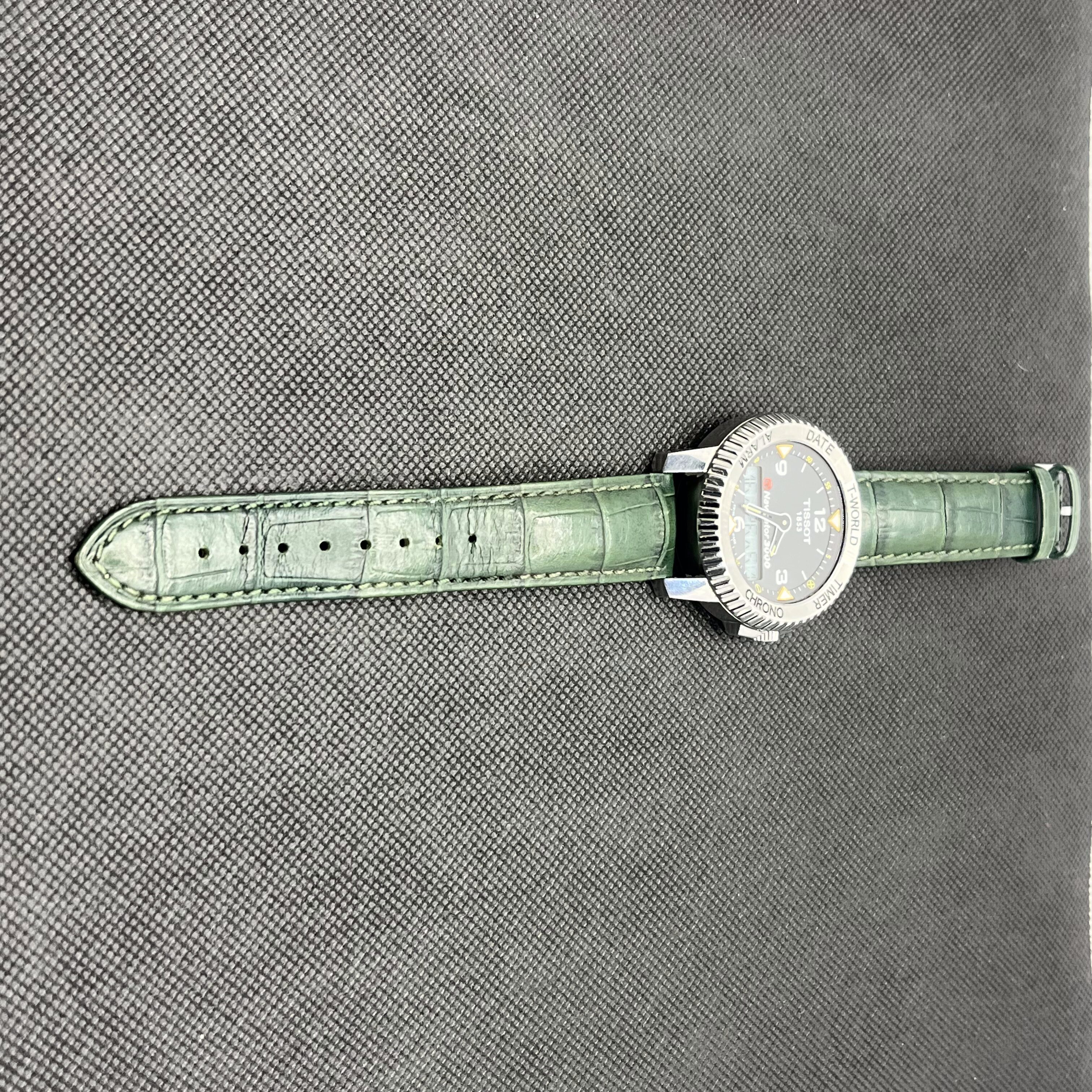 Tissot T-Navigator 3000 Analog Watch Grey - With Dark Green Straps - Image 3