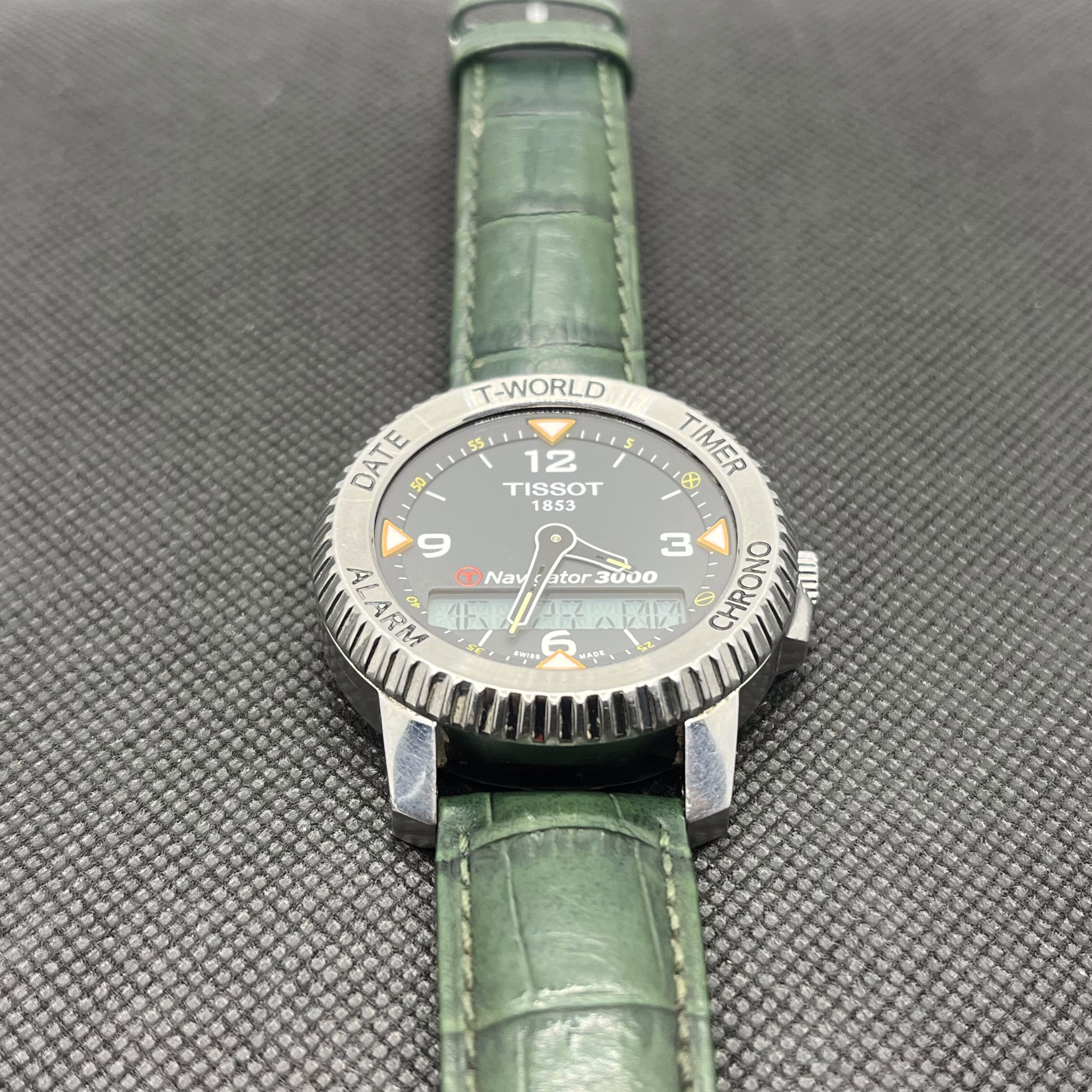 Tissot T-Navigator 3000 Analog Watch Grey - With Dark Green Straps - Image 2