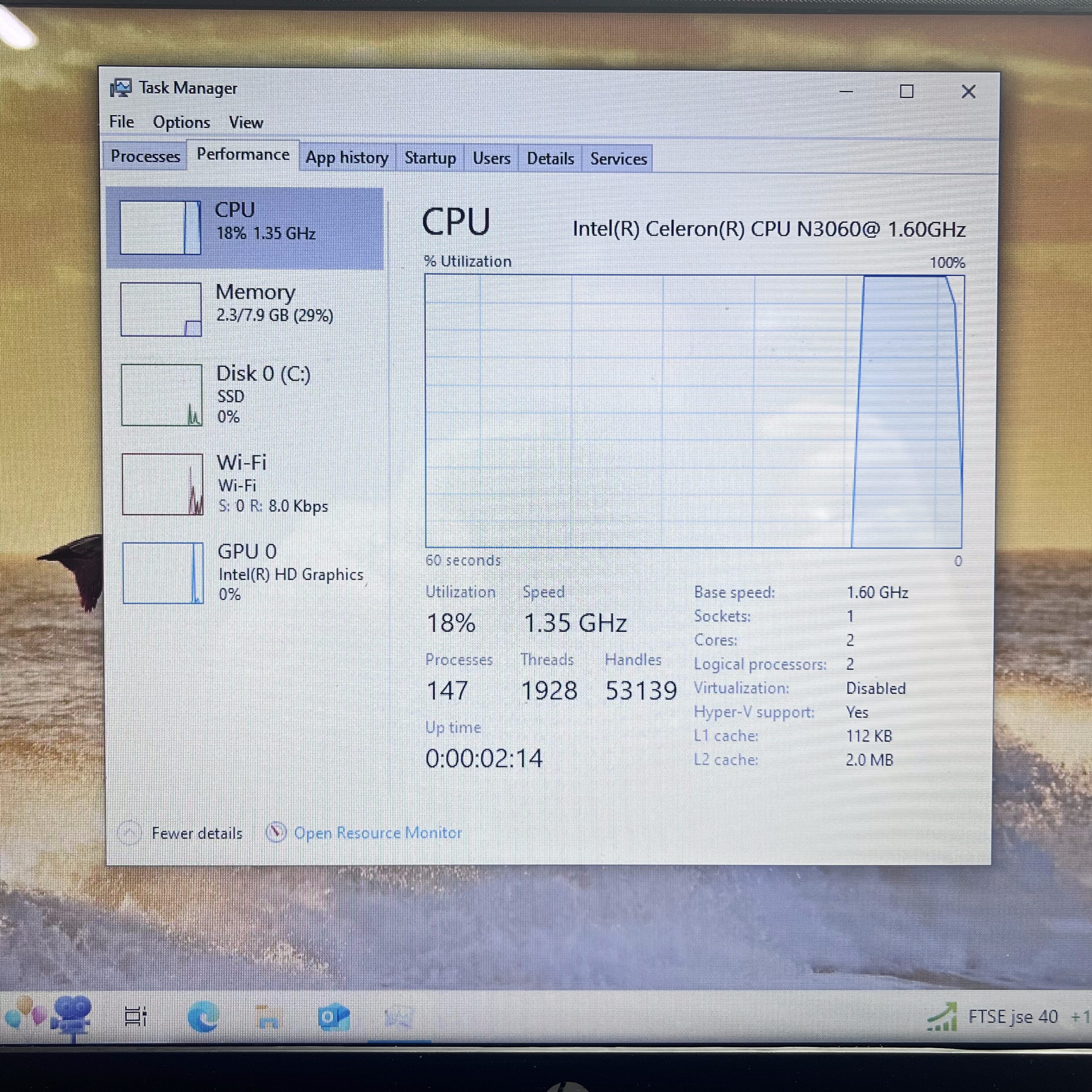 HP 250 G4 1.60GHz 8GB RAM 256GB SSD Black - Faulty Battery | Bright Spots - Image 12