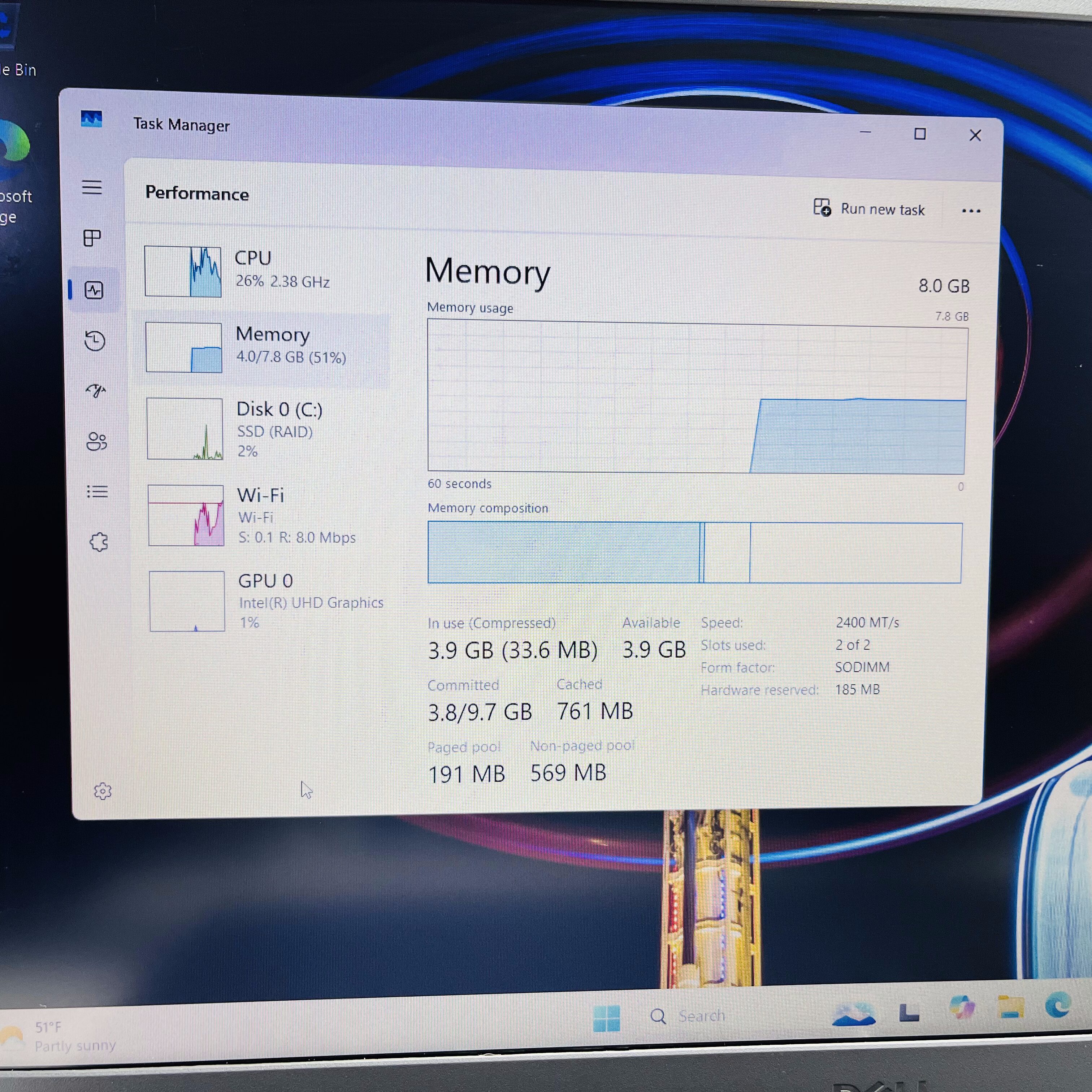 Dell Vostro 3591 10th Gen "Core i3" 2.10GHz 8GB RAM 500GB SSD (NVMe) Black - Minor Bright Spots - Image 12