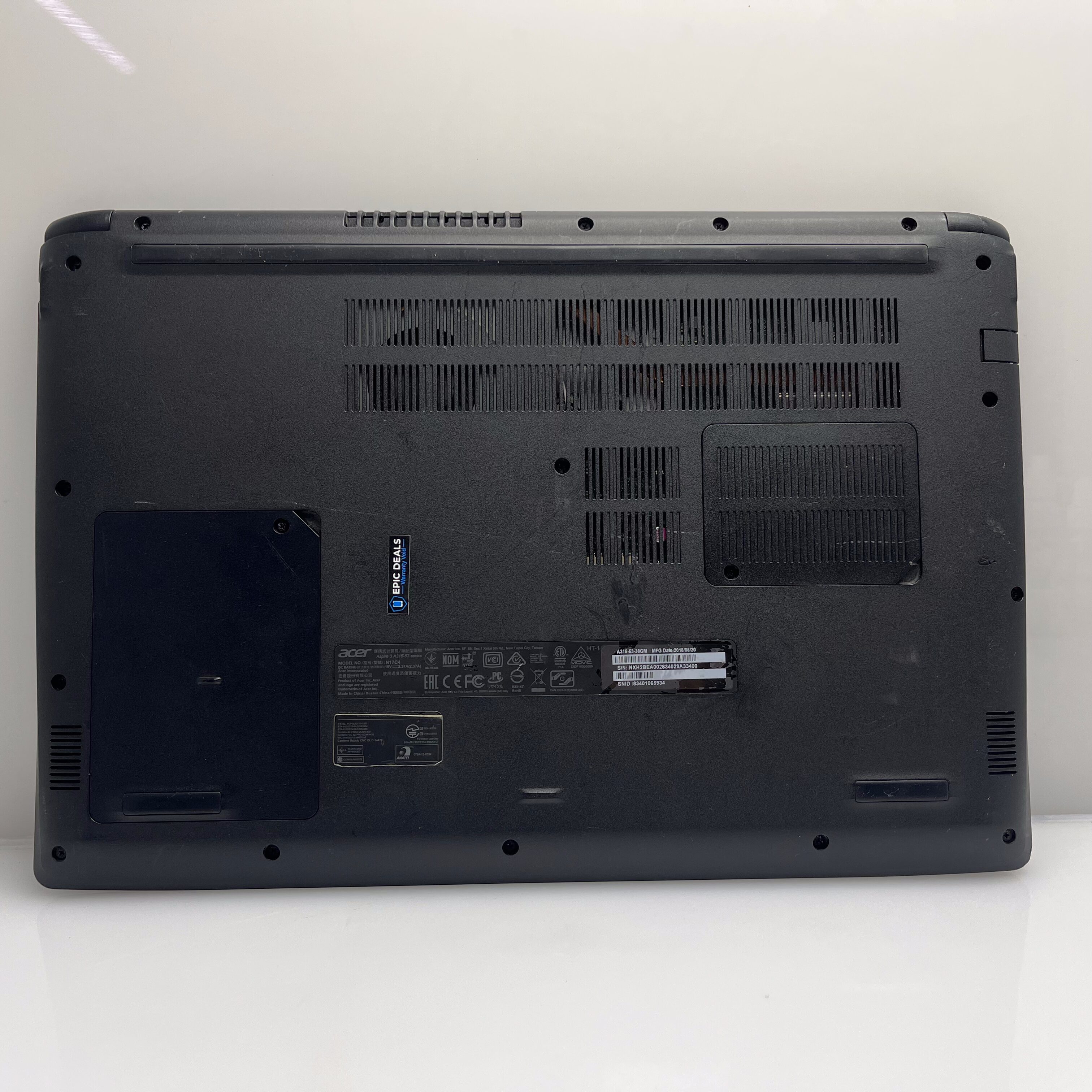 Acer Aspire 3 A315-53 7th Gen "Core i3" 2.40GHz 8GB RAM 512GB SSD Black - Damaged Casing And Hinge - Image 10