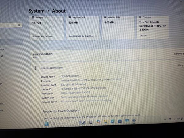 Lenovo IdeaPad 3 15ITL05 11th Gen 8GB RAM 512GB SSD NVMe Black - Bright Spots And Damaged Casing - Image 15