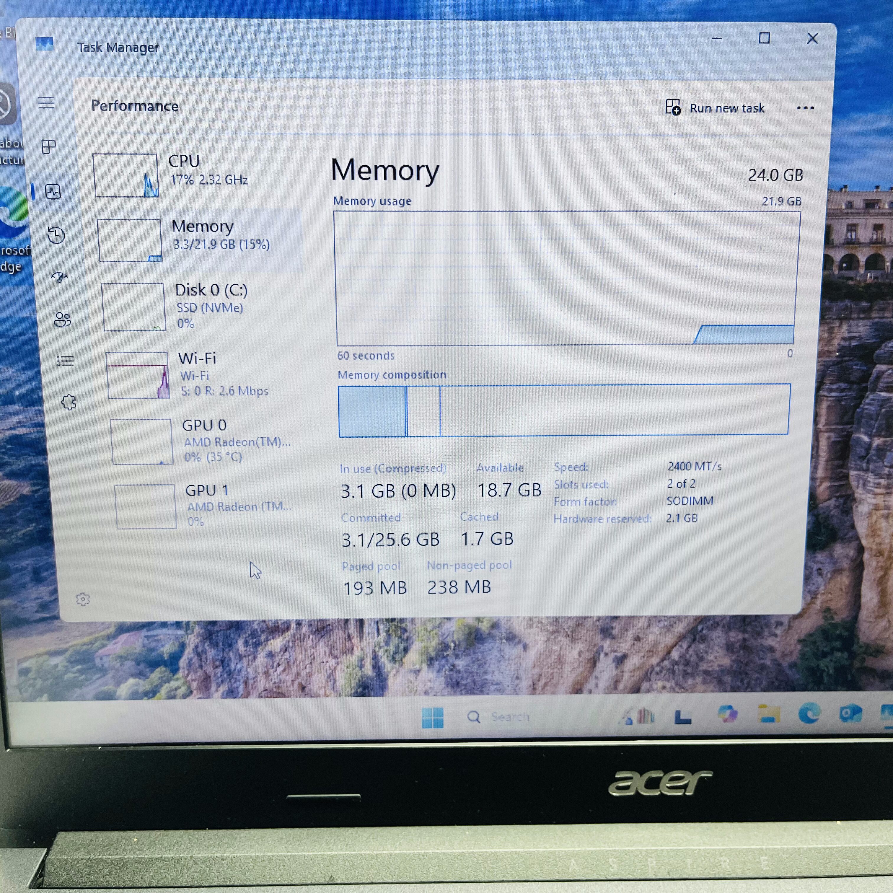 Acer Aspire 3 A315-23 Ryzen 5 2.10GHz 24GB RAM 500GB SSD (NVME) Black - Image 14