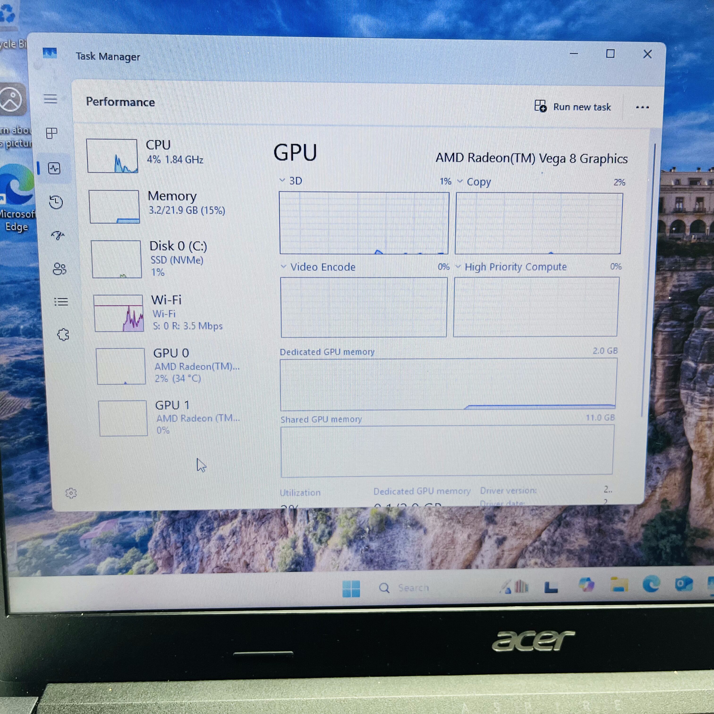 Acer Aspire 3 A315-23 Ryzen 5 2.10GHz 24GB RAM 500GB SSD (NVME) Black - Image 16