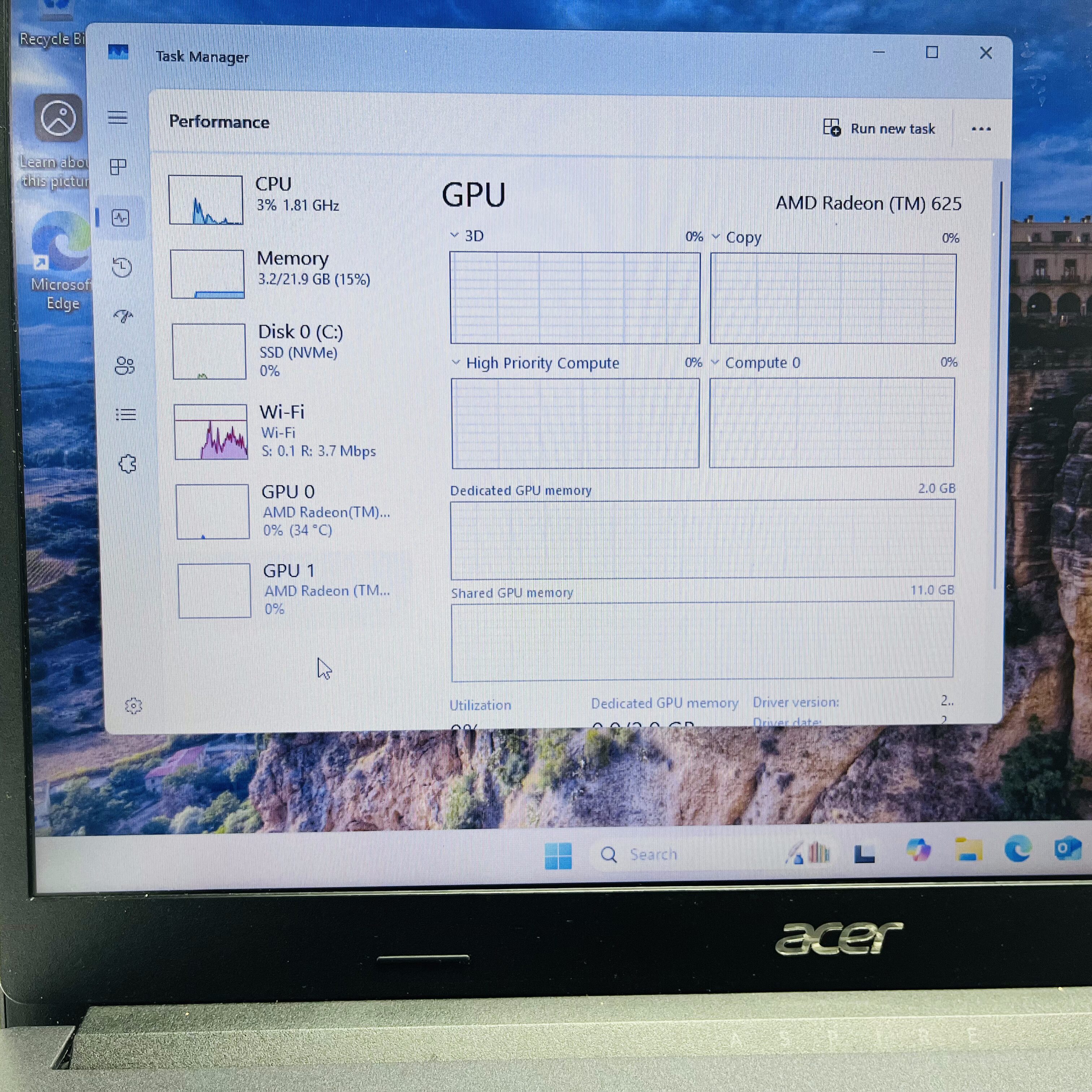 Acer Aspire 3 A315-23 Ryzen 5 2.10GHz 24GB RAM 500GB SSD (NVME) Black - Image 17
