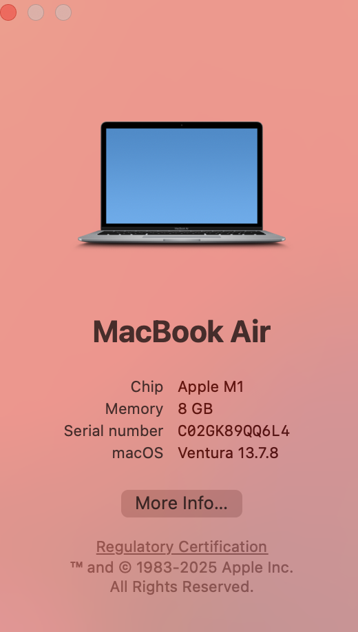 Apple MacBook Air “M1” 13-Inch 7 GPU/8 CPU (2020) 8GB RAM 256GB SSD Space Gray (12 Month Warranty) - Image 13