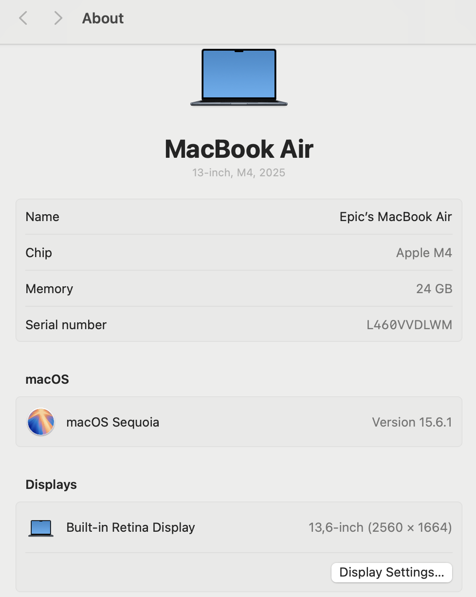 Apple MacBook Air 13-Inch “M4” 10 CPU/ 8 GPU (2025) 24GB RAM 512GB SSD Midnight (12 Month Warranty) - Image 14