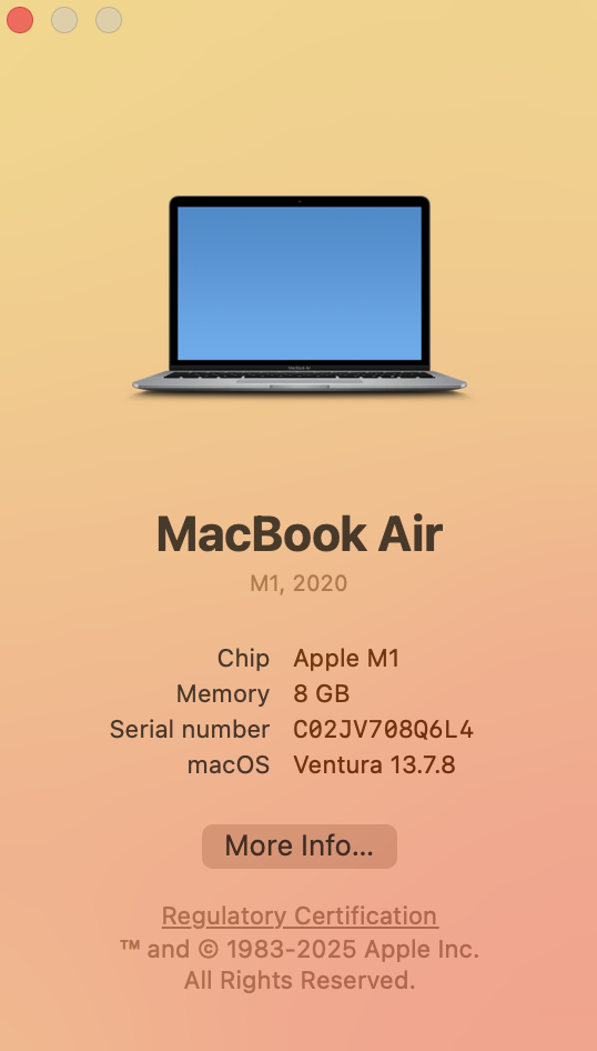 Apple MacBook Air “M1” 13-Inch 7 GPU/8 CPU (2020) 8GB RAM 256GB SSD Space Gray/Silver (12 Month Warranty) - Image 13