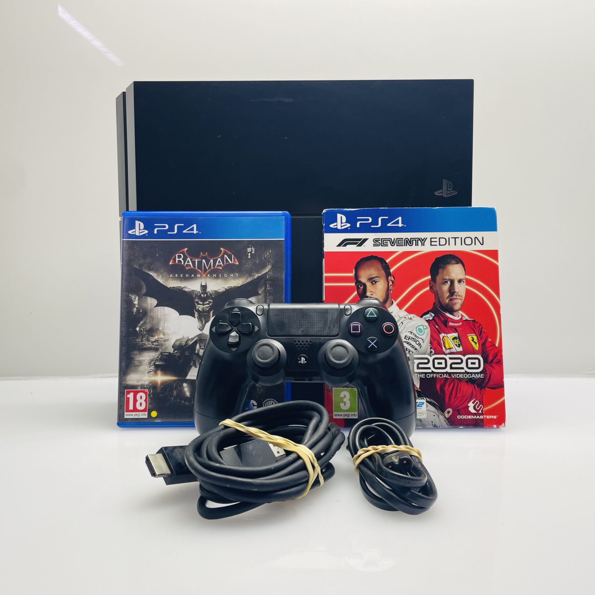 PlayStation 4 Original Black 500GB + 1 Controller + HDMI Cable + Power Cable + 2 Games – (Grade B) - Image 8