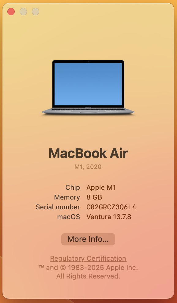 Apple Macbook Air "M1" 13-inch 8CPU/8GPU (2020) 8GB RAM 256GB SSD Space Grey (6 Month Warranty) – Cracked LCD Panel - Image 13