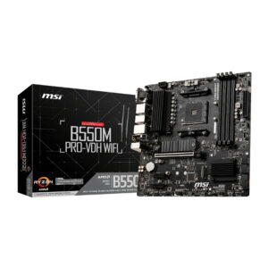 MSI B550M PRO-VDH WIFI AMD AM4 MATX Gaming Motherboard - Unboxed