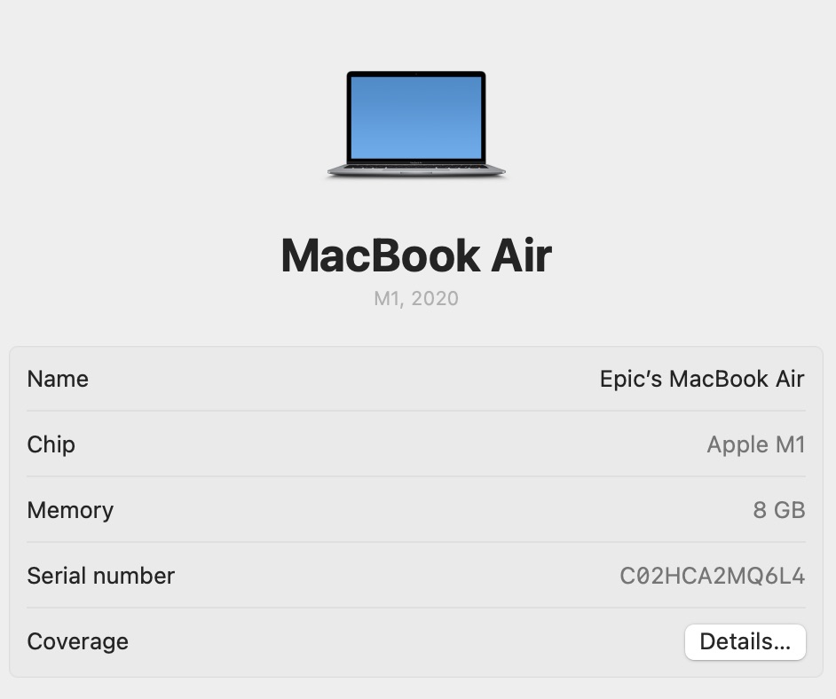 Apple MacBook Air “M1” 13-Inch 8 CPU/7 GPU (2020) 8GB RAM 256GB SSD Space Gray (Grade B) – Bright Spots - Image 13