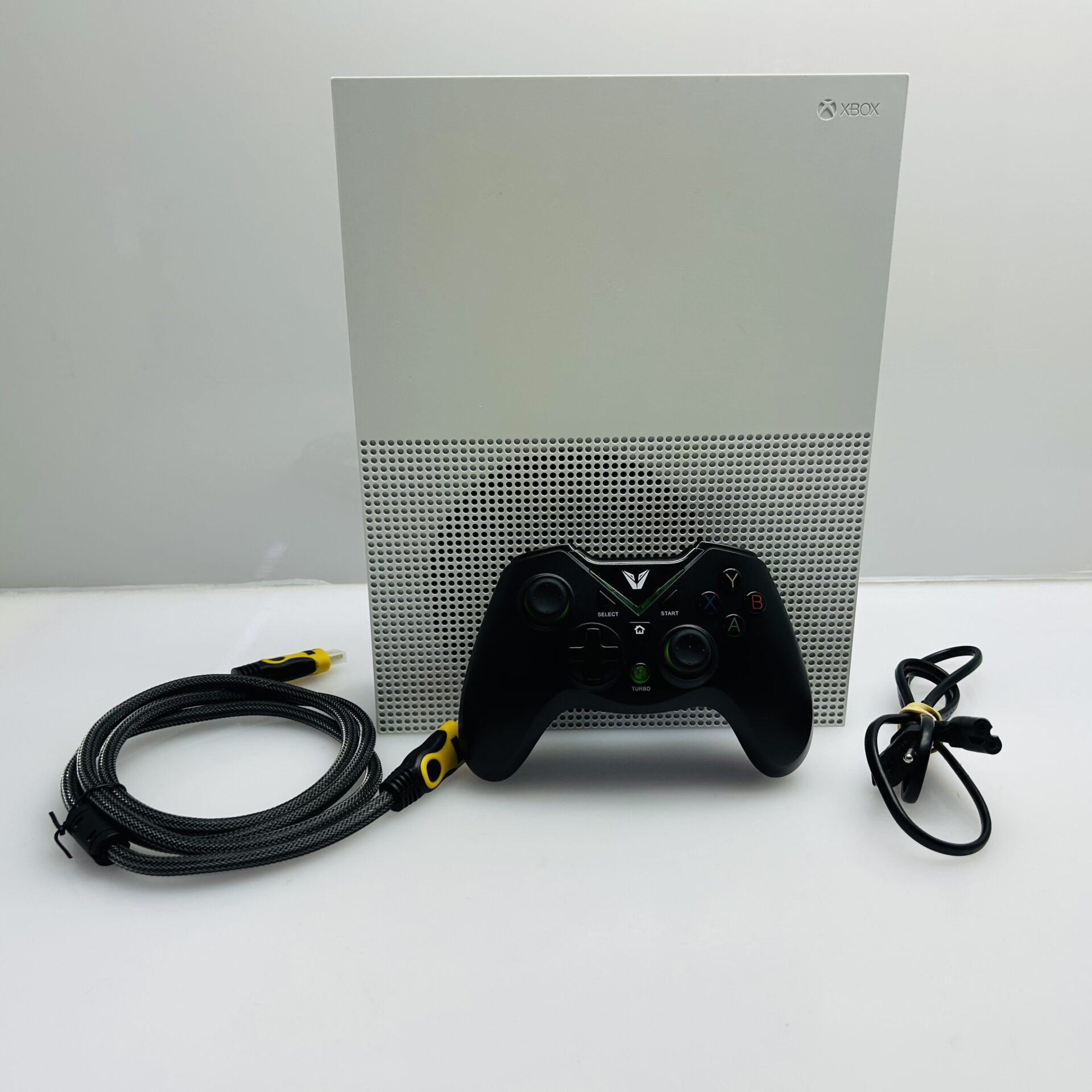 Xbox One S 1T White + HDMI Cable + Power Cable + Volkano Controller- (Grade B) - Image 2