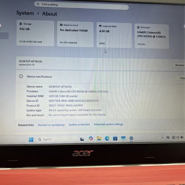 Acer Aspire 3 A315-31 