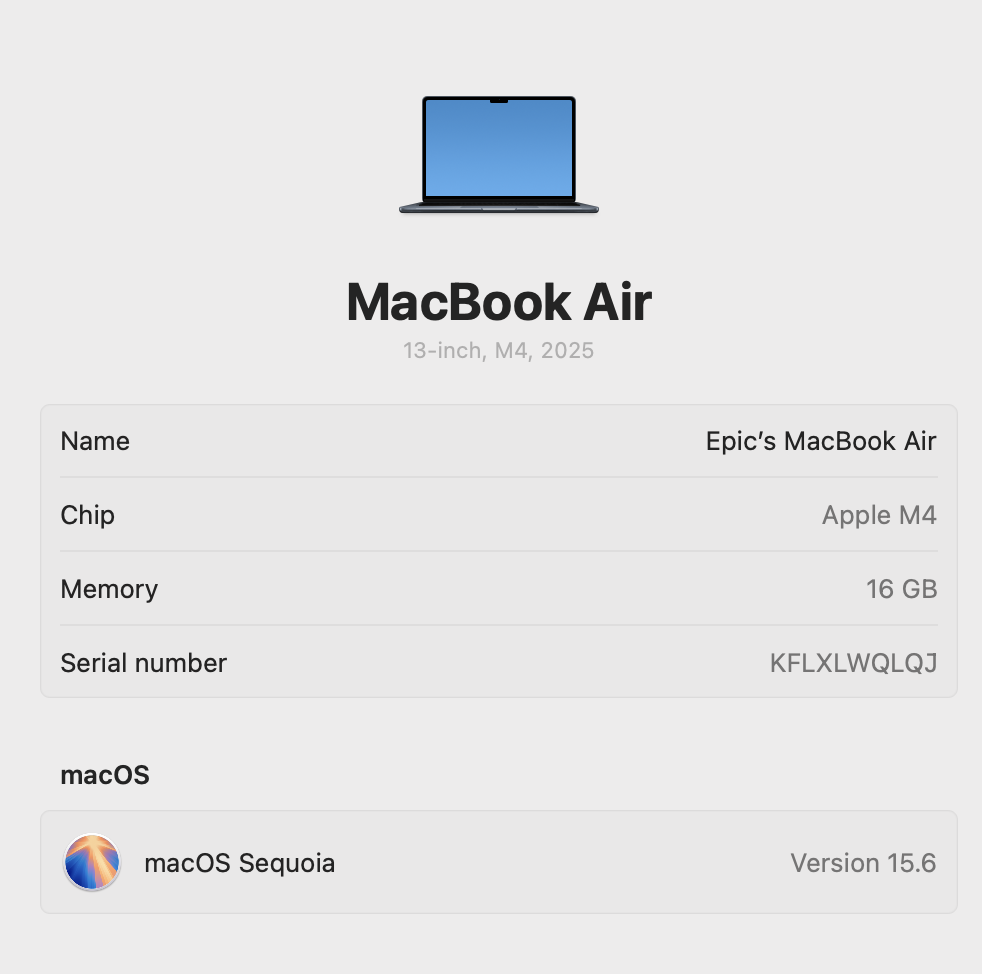 Apple MacBook Air 13-Inch “M4” 10 CPU/ 8 GPU (2025) 16GB RAM 256GB SSD Midnight (Grade B) - Image 12