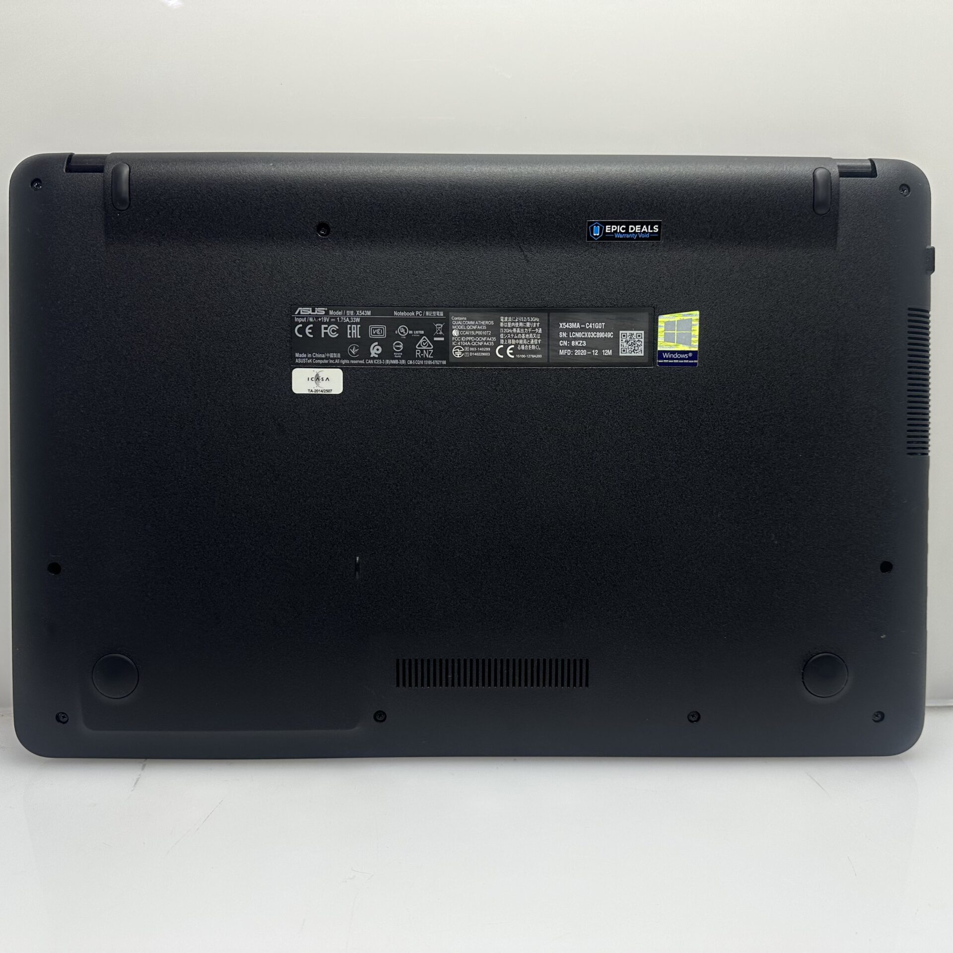 Asus VivoBook X543M “Celeron N4020” 1.10GHz 4GB RAM 256GB SSD Black/Blue - (Grade B) - Image 10