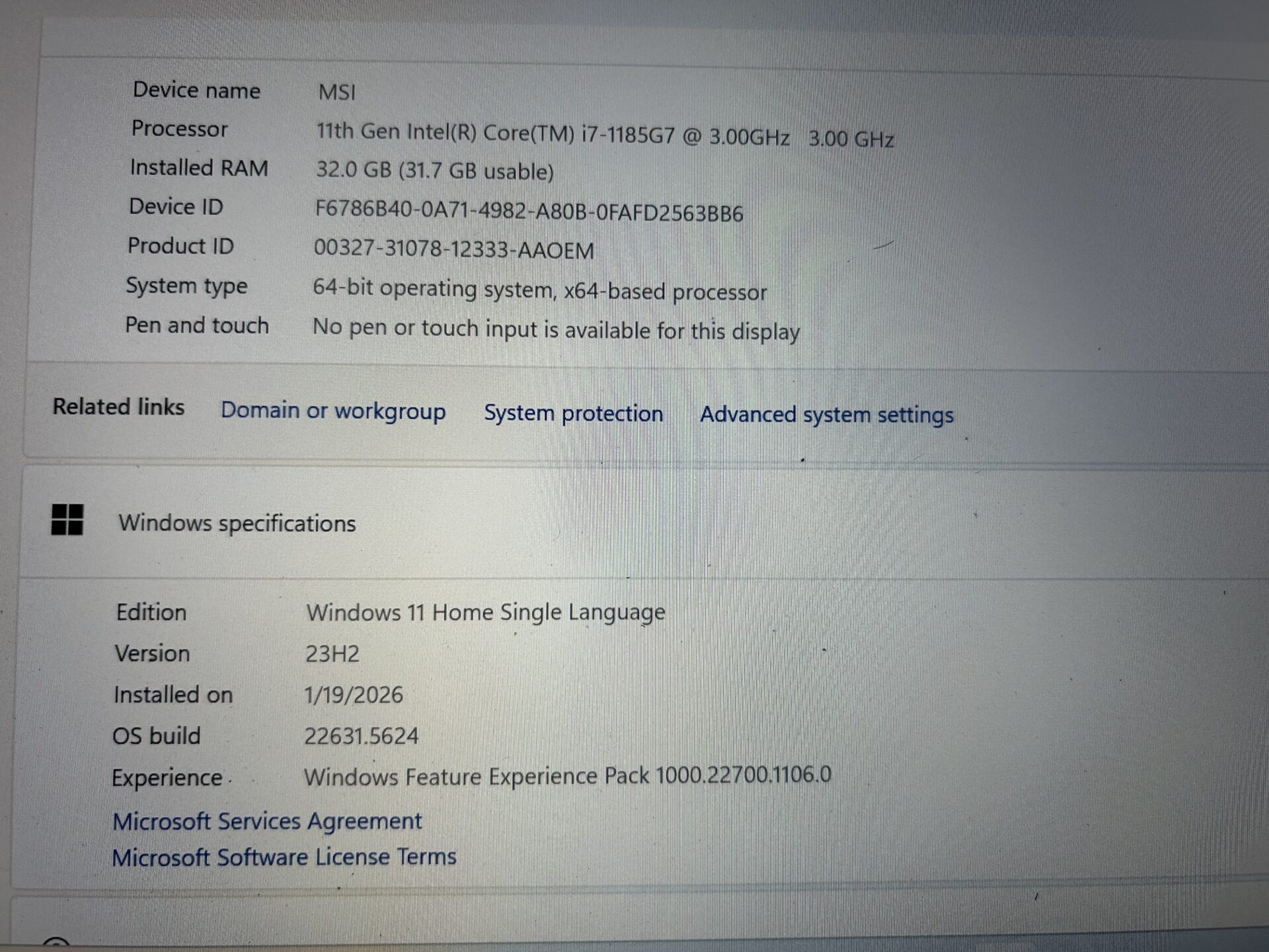 MSI Prestige 14" Evo A11M 11th Gen "Core i7" 3.00GHz 32GB RAM 512GB SSD NVMe Black (Grade B) - No Charger - Image 16