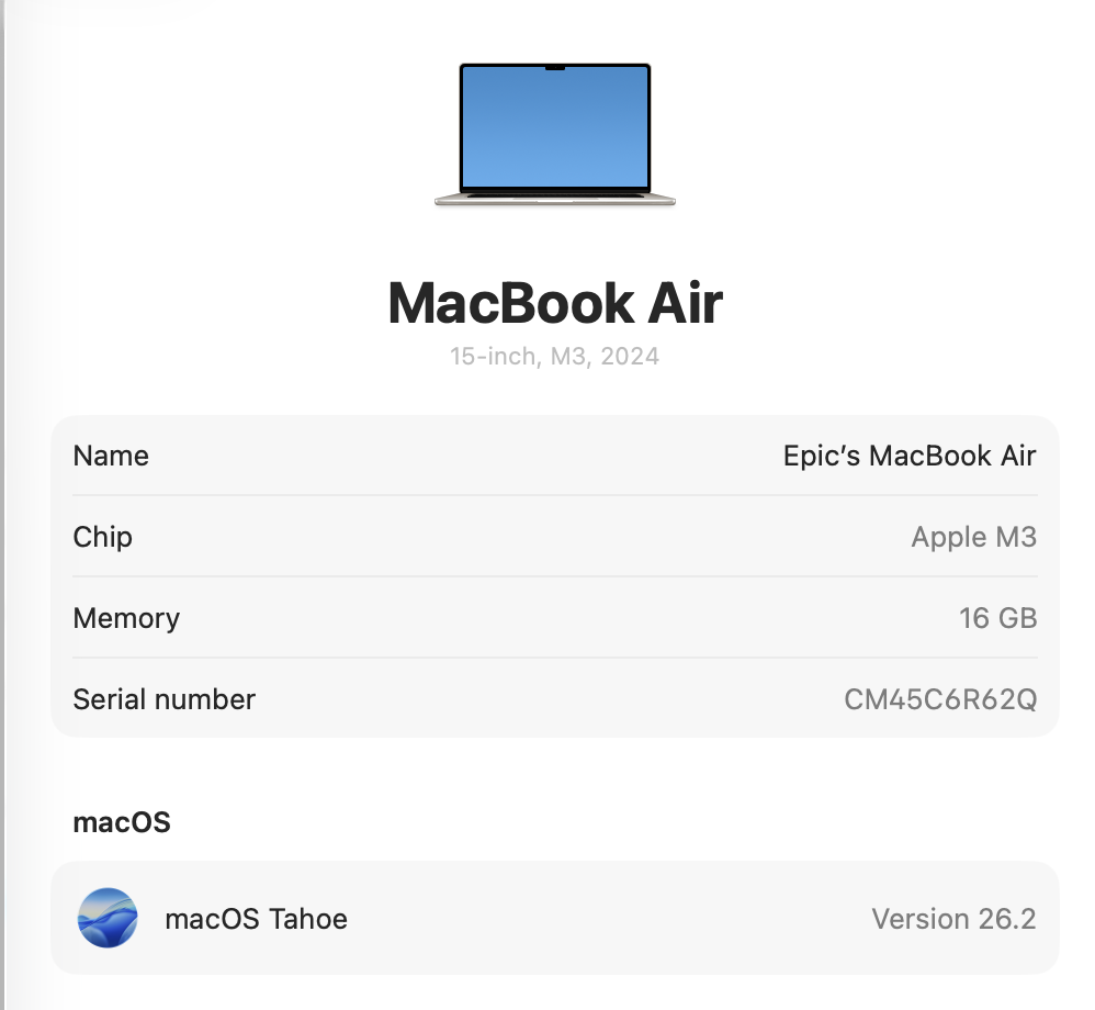 Apple MacBook Air 13-Inch “M3” 8 CPU/ 10 GPU (2024) 16GB RAM 512GB SSD Starlight - Image 11