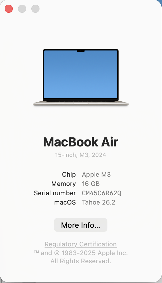 Apple MacBook Air 13-Inch “M3” 8 CPU/ 10 GPU (2024) 16GB RAM 512GB SSD Starlight - Image 14