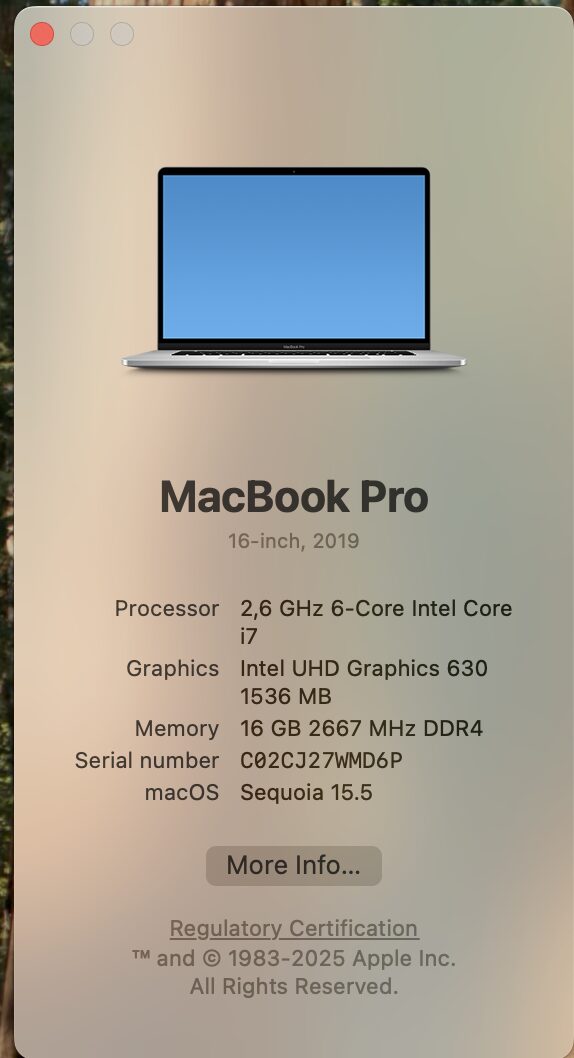 Apple MacBook Pro 16-Inch “Core i7” 2.6GHz (TouchBar/2019) 16GB RAM 512GB SSD Silver (Condition: Excellent) - Image 11