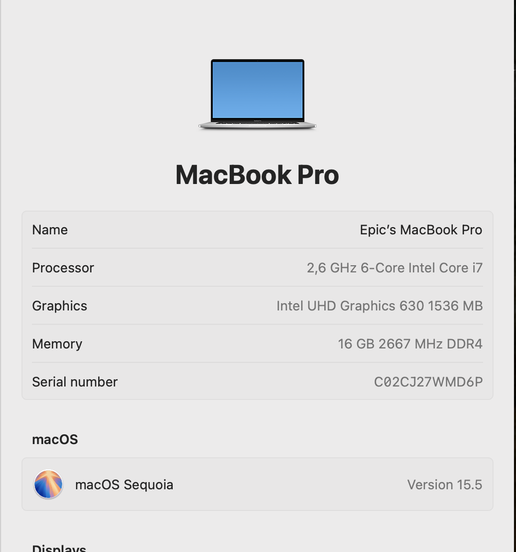 Apple MacBook Pro 16-Inch “Core i7” 2.6GHz (TouchBar/2019) 16GB RAM 512GB SSD Silver (Condition: Excellent) - Image 12