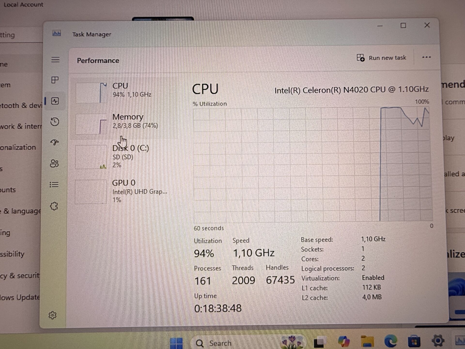 Packard Bell Mclaren-C1 11.6" (Celeron N4020) 1.10GHz 4GB RAM 64GB SD Grey – (Grade A) - Image 15