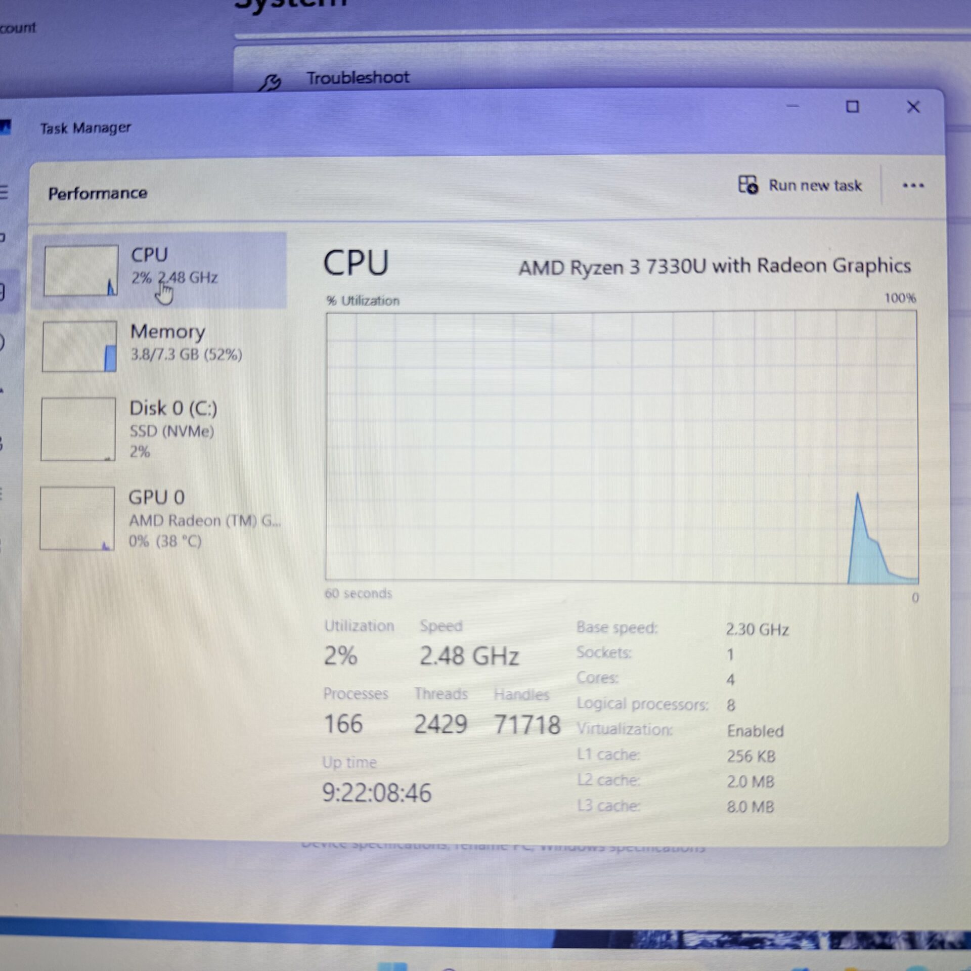 HP 255 G10 "Ryzen 3" 2.30GHz 8GB RAM 256GB SSD NMVe Silver - (Grade B) - Image 14