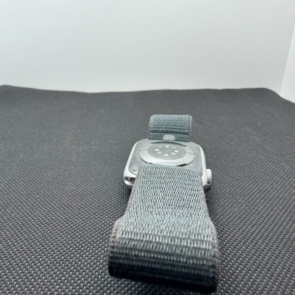 Apple Watch Series 6 44mm GPS Only Silver (Grade B) - Dark Blue Nylon Straps - Image 5