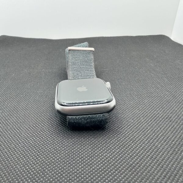 Apple Watch Series 6 44mm GPS Only Silver (Grade B) - Dark Blue Nylon Straps - Image 6