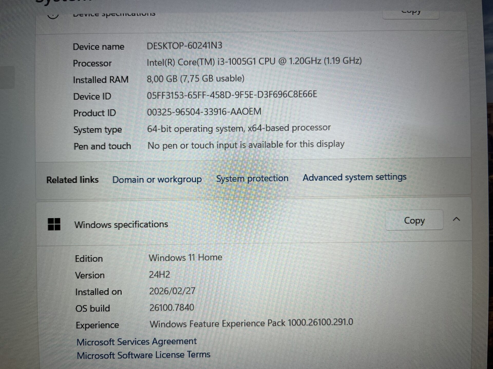 Packard Bell Lemans-I3L 10th Gen "Core i3" 1.20GHz 8GB RAM 256GB SSD SATA Gray – (Grade B) - Image 13