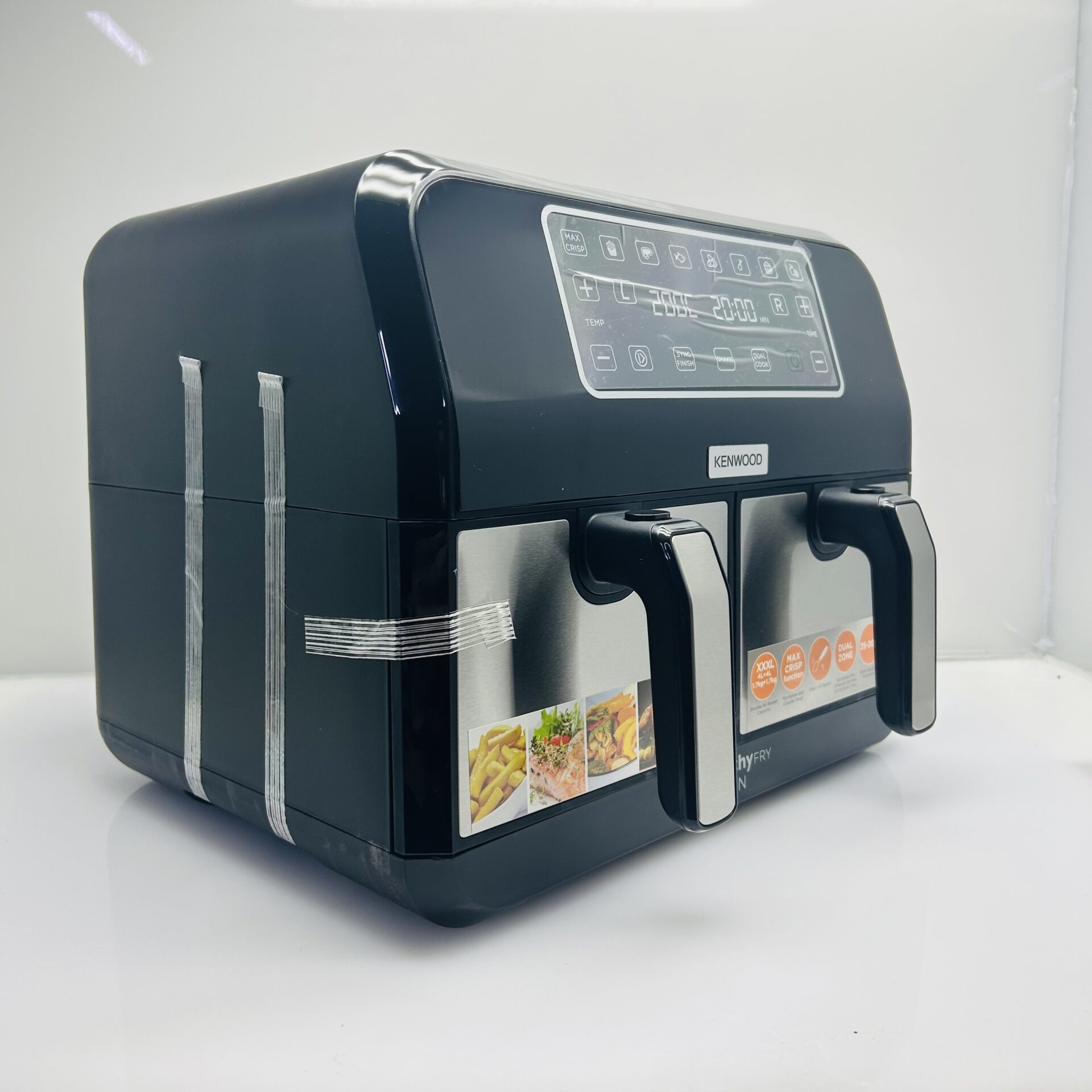 Kenwood Dual Air Fryer HFM75.000MB Black (Grade B) - Image 4