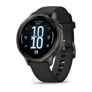 Garmin Venu 4 Slate with Black Silicone Band (Condition: Pristine)