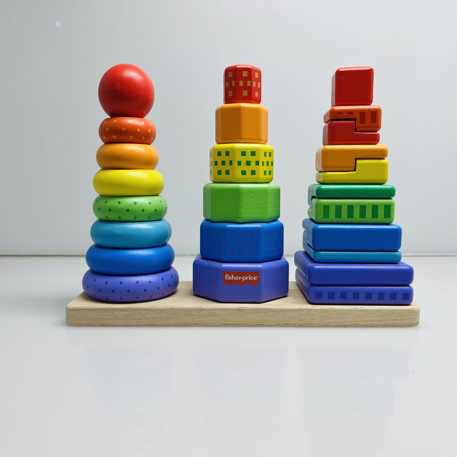 COMBO DEAL: Fisher-Price Piano Gym + Fisher-Price Wooden Stacking Shape Sorter. - Image 5