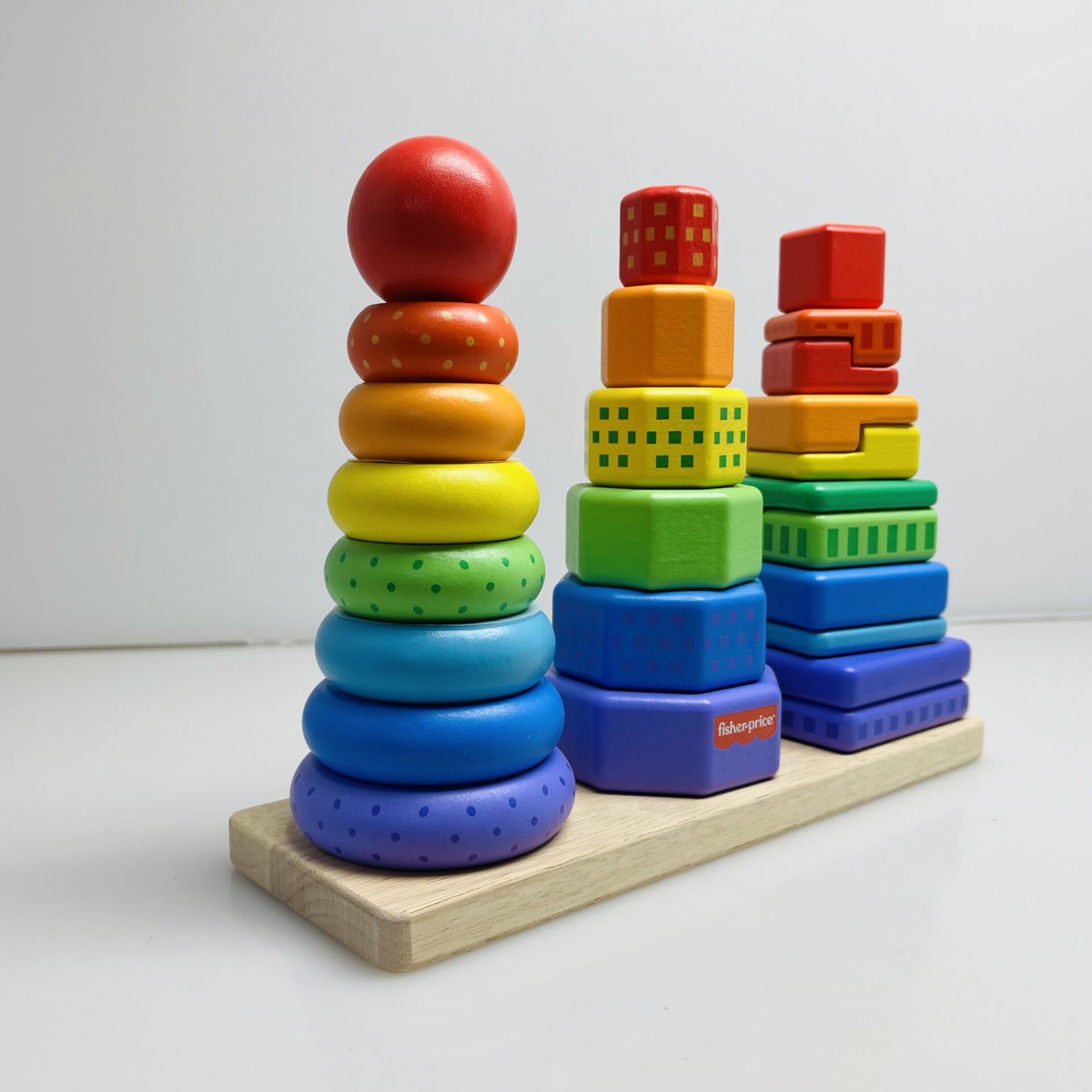 COMBO DEAL: Fisher-Price Piano Gym + Fisher-Price Wooden Stacking Shape Sorter. - Image 7