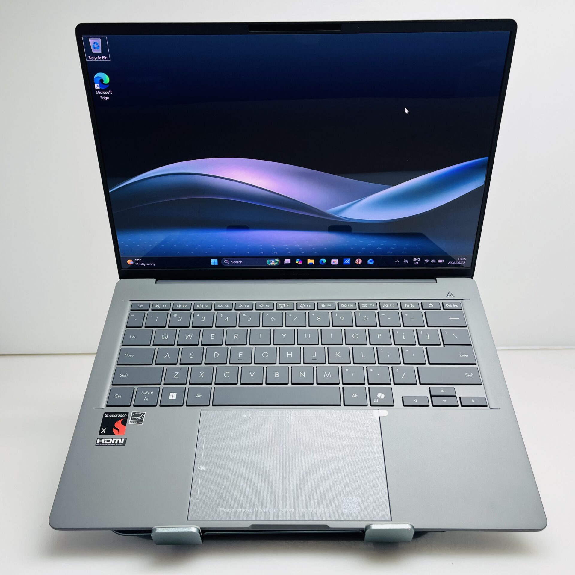 Asus Zenbook A14 UX3407Q "Snapdragon X - X126100" 2,96GHz 16GB DDR5 RAM 1TB SSD Iceland Gray (Condition: Pristine) - Image 2