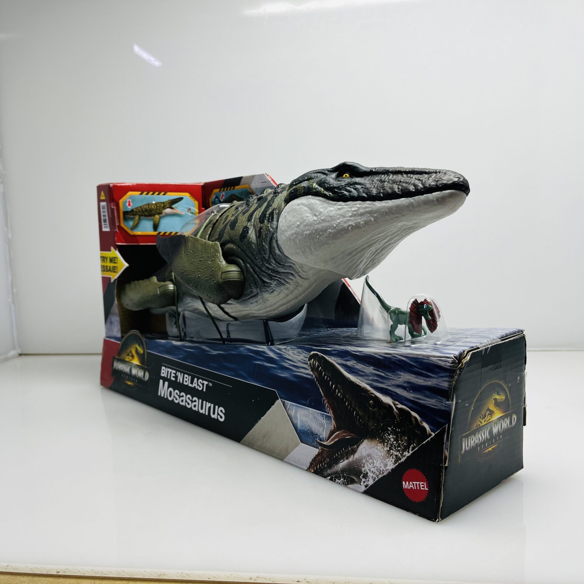 COMBO DEAL: Jurassic World Rebirth Mosasaurus and Mini Dilophosaurus + Melissa and Doug Play, Draw, Create Dinosaurs - Image 3