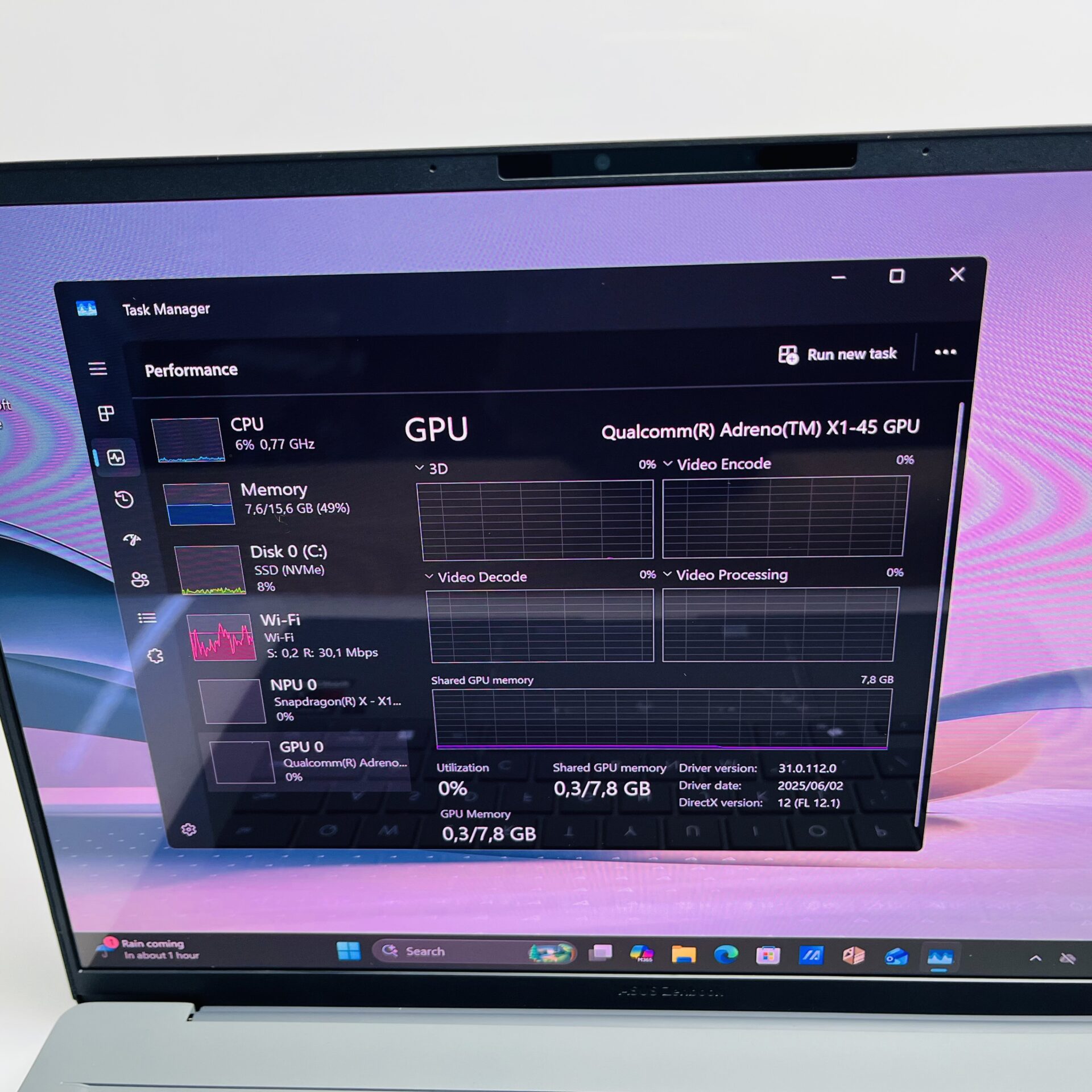 Asus Zenbook A14 UX3407Q "Snapdragon X - X126100" 2,96GHz 16GB DDR5 RAM 1TB SSD Iceland Gray (Condition: Pristine) - Image 11