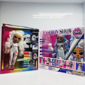 COMBO DEAL: LOL Surprise! OMG Fashion Show Missy Frost Pink + Rainbow High Colour and Create (Condition: Good)