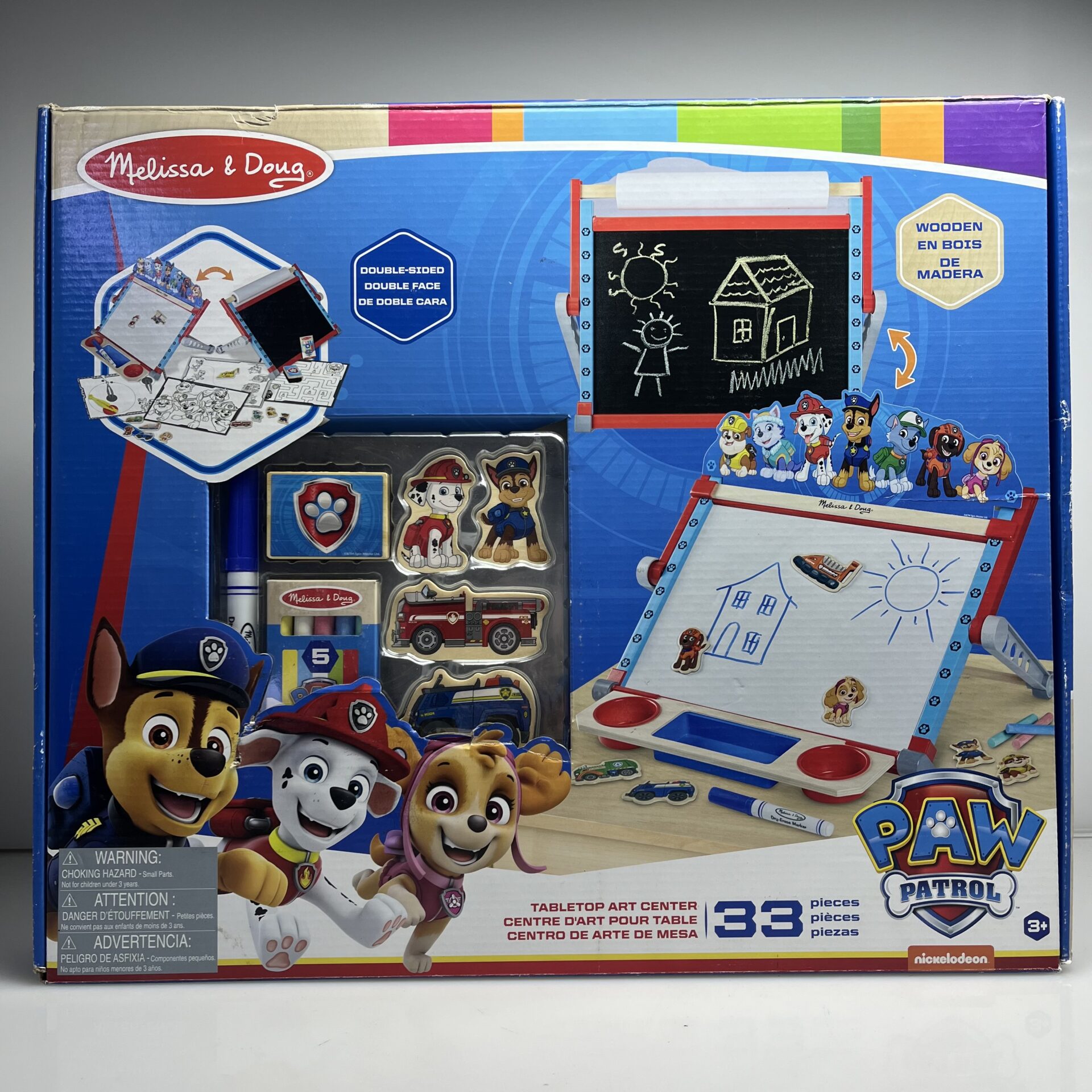 Melissa And Doug PAW Patrol Wooden Tabletop Art Center (Condition: Good) - Image 2