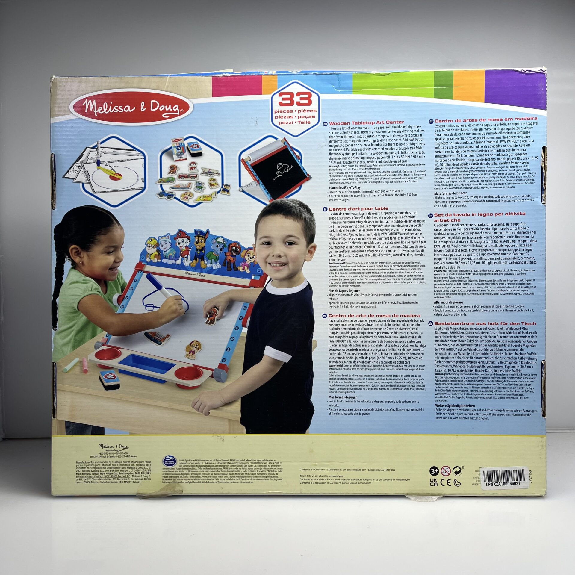 Melissa And Doug PAW Patrol Wooden Tabletop Art Center (Condition: Good) - Image 5