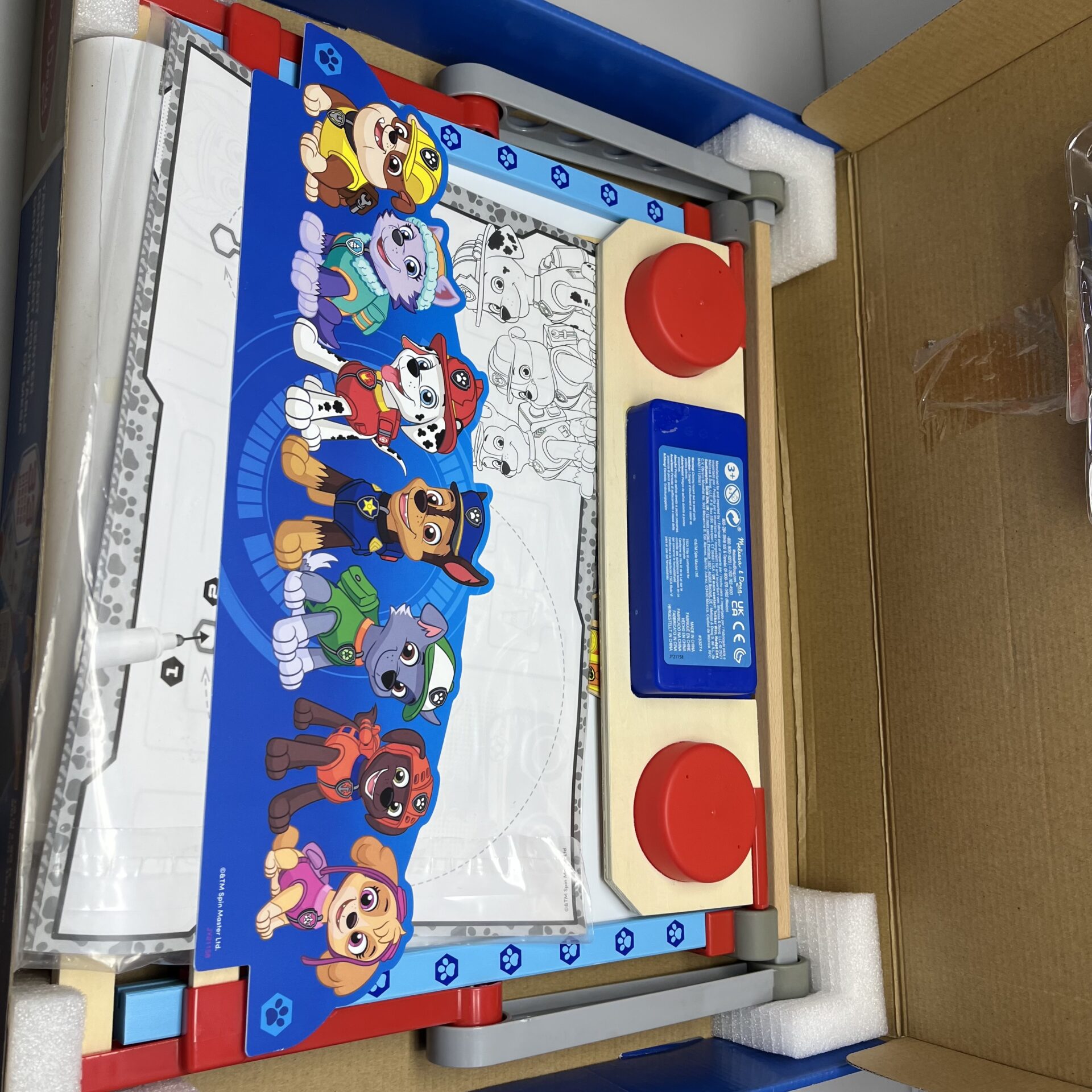 Melissa And Doug PAW Patrol Wooden Tabletop Art Center (Condition: Good) - Image 7