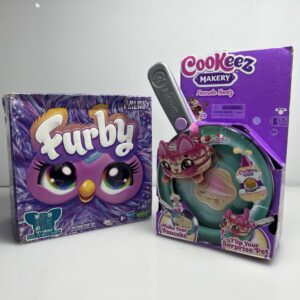 COMBO DEAL: Hasbro Furby (Purple) + COOKEEZ MAKERY Pancake Treatz (Condition: Good)
