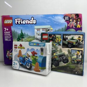COMBO DEAL: LEGO® Friends Camper Adventure + LEGO® City Off-Road 4x4 Mountain Truck + LEGO® DUPLO Police Motorcycle