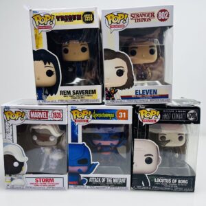 Funko Pop Figure Bundle – 5 Collectible Character Set (Condition: Good)