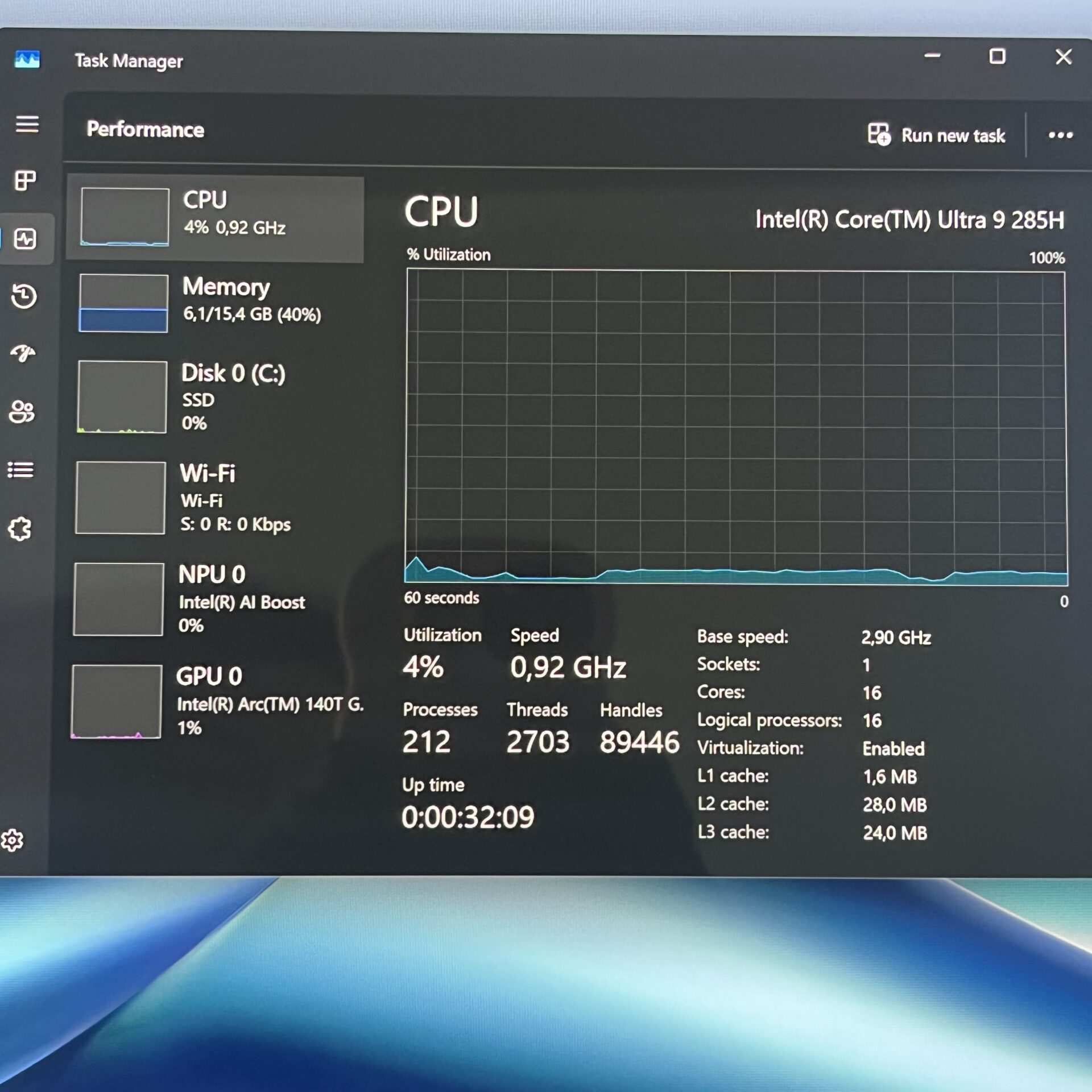 Asus ZenBook 14 UX3405C "Core Ultra 9" 2.90GHz 16GB RAM 1TB SSD Ponder Blue (Condition: Pristine) - Image 12